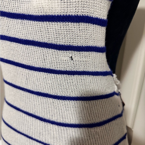 George Trochopoulos XS Mini Backless Dress in White And Blue - Picture 6 of 8